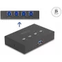 DeLOCK USB-Switch 4 PC auf 1 Gerät 5 Gbit/s Schwarz