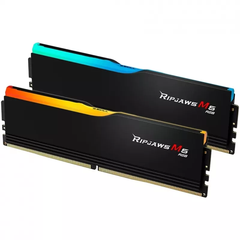 DIMM 48 GB DDR5-6000 (2x 24 GB) Dual-Kit, Speicher schwarz, F5-6000J3036F24GX2-RM5RK, Ripjaws M5 RGB, INTEL XMP