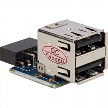 DELOCK-Adapter 1 x 9-Pin 2,54 mm auf 2 x USB 2.0-A 41825