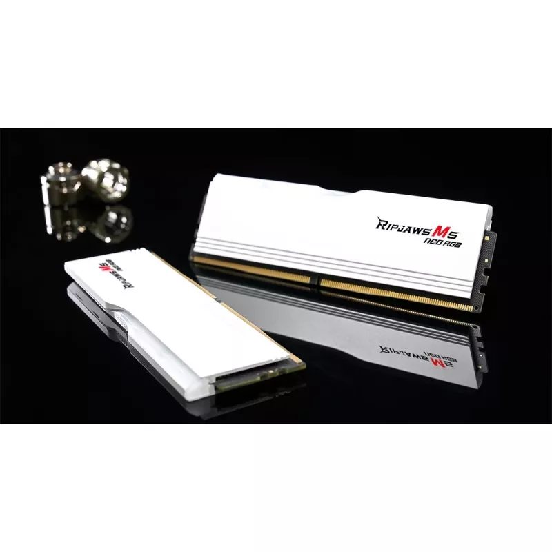 DIMM 64 GB DDR5-6000 (2x 32 GB) Dual-Kit, Arbeitsspeicher Weiß, F5-6000J3040G32GX2-RM5NRW, Ripjaws M5 Neo, AMD EXPO