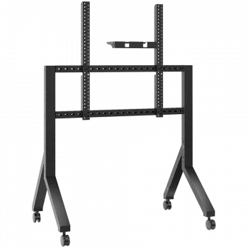 Mobiler TV-Ständer ONKRON TS2081-B für 70–110 Zoll Fernseher, Schwarz, fahrbare Stahl-Bodenhalterung, 125 kg Tragkraft, VESA 200x200–1000x800