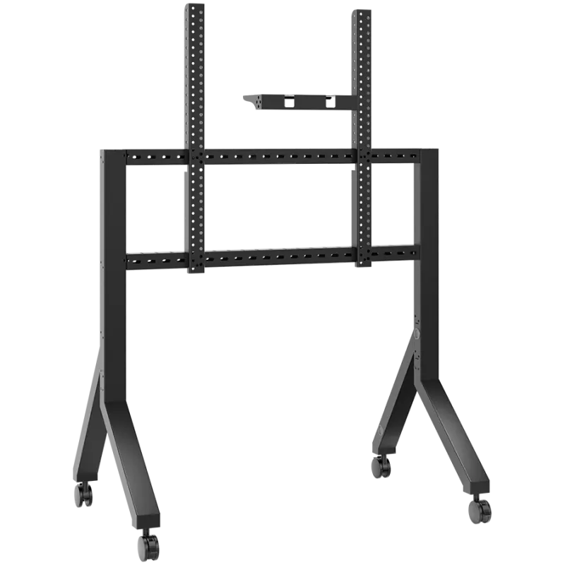 Mobiler TV-Ständer ONKRON TS2081-B für 70–110 Zoll Fernseher, Schwarz, fahrbare Stahl-Bodenhalterung, 125 kg Tragkraft, VESA 200x200–1000x800
