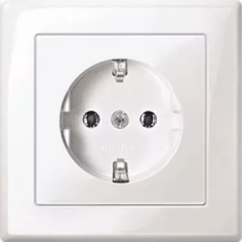 Steckdose CEE 7/3 Merten MEG2301-1519 Weiß