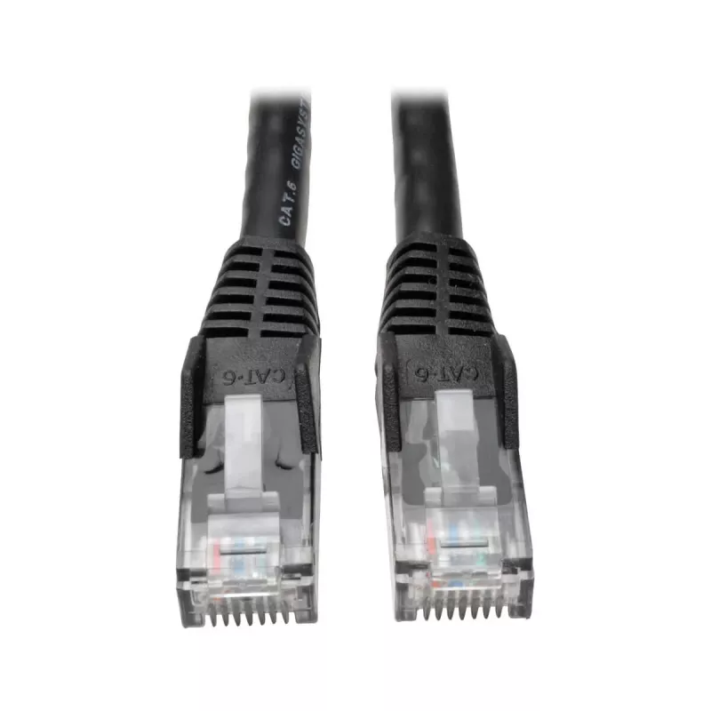 Eaton Tripp Lite Serie Cat6 Gigabit Snagless Molded (UTP) Ethernet-Kabel (RJ45 M/M), PoE, Schwarz, 1,52 m - Patchkabel - RJ-45 (M) zu RJ-45 (M) - 1,52 m - UTP - CAT 6 - Moulded