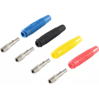 Bananenkupplung Set ShiverPeaks BS56215-SET — Bananenstecker-Set, mehrfarbig (blau, gelb, schwarz, rot)