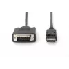 ASM AK-340301-030-S ASSMANN Kabel Displayport 1.1a mit Verriegelung Typ DP/DVI-D (24+1) M/M Schwarz 3m