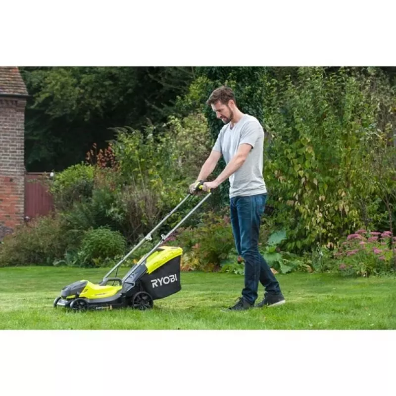 Ryobi OLM1833B Rasenmäher Schiebemäher Akku Schwarz, Grün