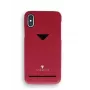 Kartenfach-Backcover VixFox für Samsung S9 — rubinrote Schutzhülle mit Kartenfach