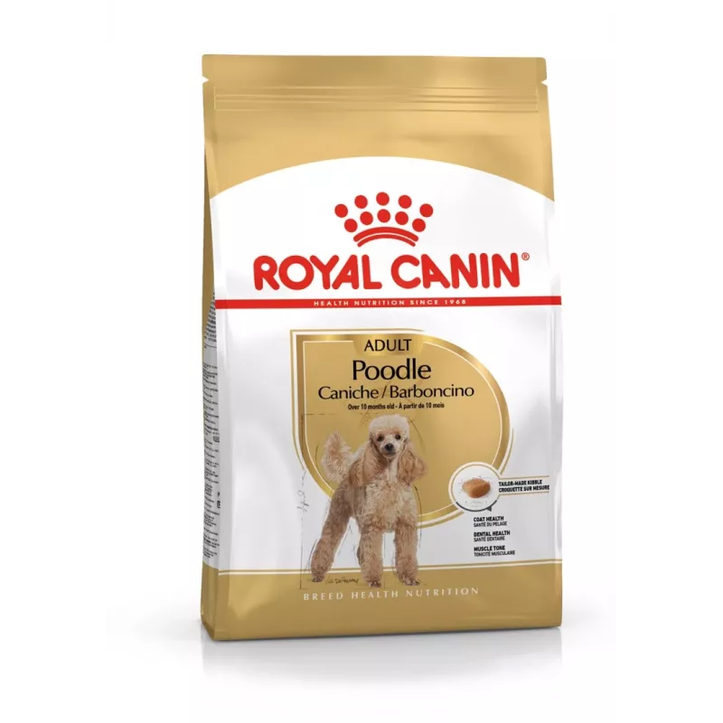 Royal Canin Poodle Adult Trockenfutter für Hunde 1,5 kg — Huhn, 30 % Protein, 19 % Fett