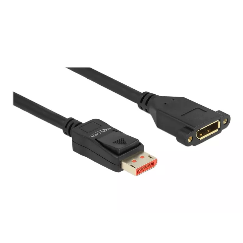 DisplayPort-Verlängerungskabel Panel-Mount DeLOCK 87095 8K 60 Hz 1 m