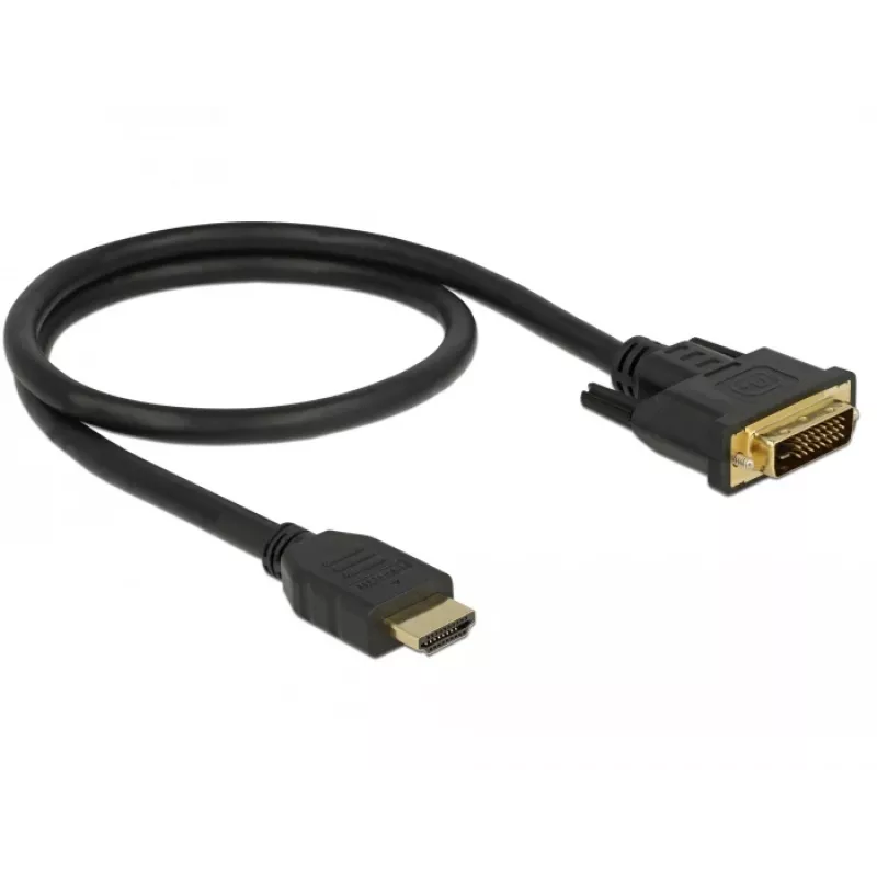 Videokabel-Adapter DeLOCK 85651 0,5 m HDMI Typ A DVI Schwarz