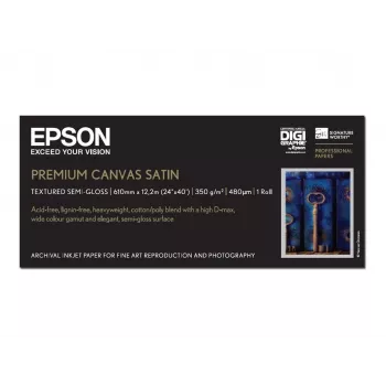 Epson Premium Canvas Satin, 24 Zoll x 12,2 m, 350 g/m²