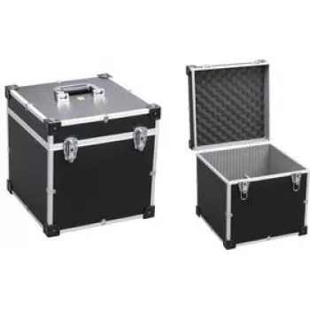 Werkzeugkoffer allit AluPlus 14 – tragbarer Metall-Werkzeugkoffer mit Aluminiumprofilen, Modell 421050, schwarz