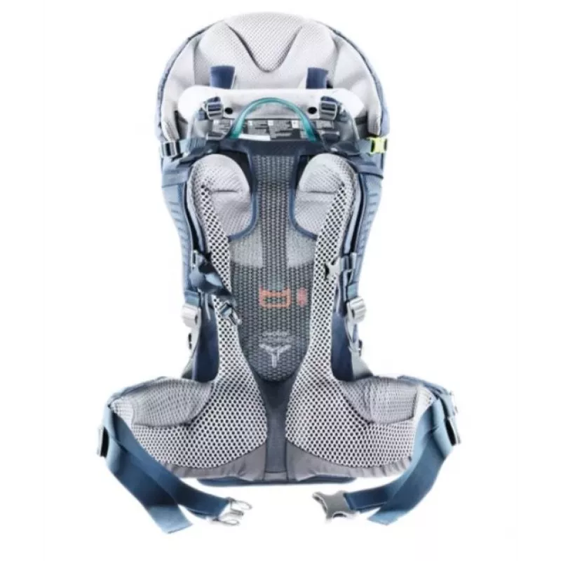 Baby-Trage-Rucksack Deuter Kid Comfort Pro, blau, Polyamid, max. 22 kg, Sonnenschutz, Seitentasche