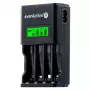 Akkuladegerät everActive NC450B — 4‑Zellen AAA-Ladegerät, 110/230V AC, schwarz