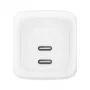 Indoor AC-Schnellladegerät Belkin WCH020KQWH — 2× USB‑C, weiß, integrierter Schutz