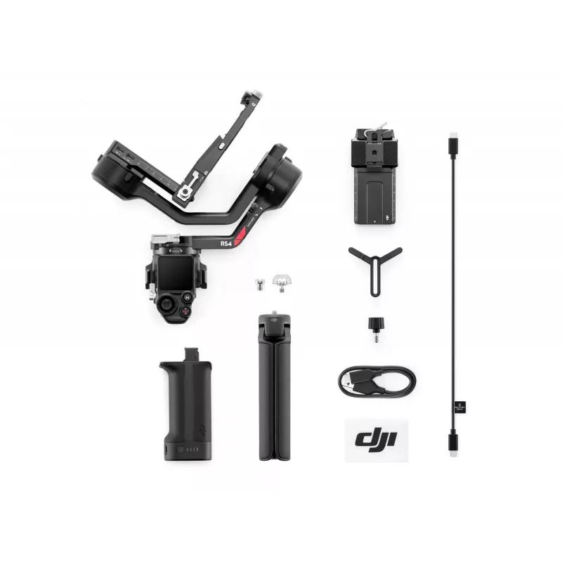 Handkamera-Stabilisator DJI RS4, Aluminiumgehäuse, 12h Akku, 1,066 kg, schwarz