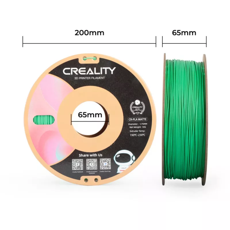 3D-Druckmaterial Creality 3301010301 Polylactic Acid PLA Grün 1 kg 1,75 mm