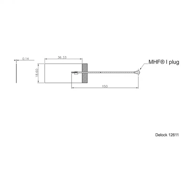 Antenne DeLOCK 12611 Netzwerkantenne MHF 3 dBi