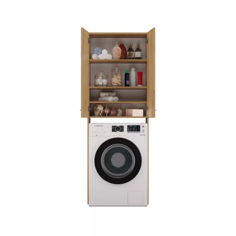 Topeshop POLA DD ARTISAN Badezimmer-Aufbewahrungsschrank Eiche
