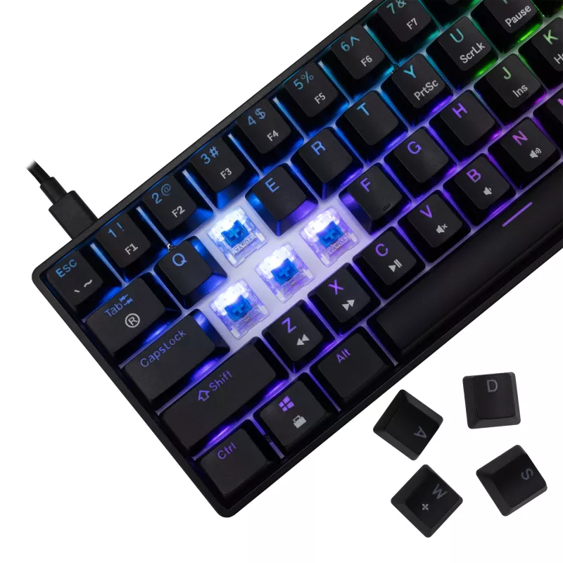 Mechanische Tastatur White Shark Shinobi-2 Blue Switch Schwarz US-Layout
