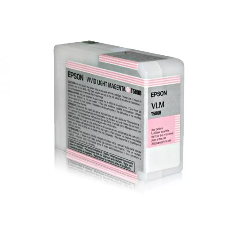 Epson Singlepack Vivid Light Magenta T580B00, Vivid light Magenta, Pigmentbasierte Tinte, 80 ml, 1 Stk.