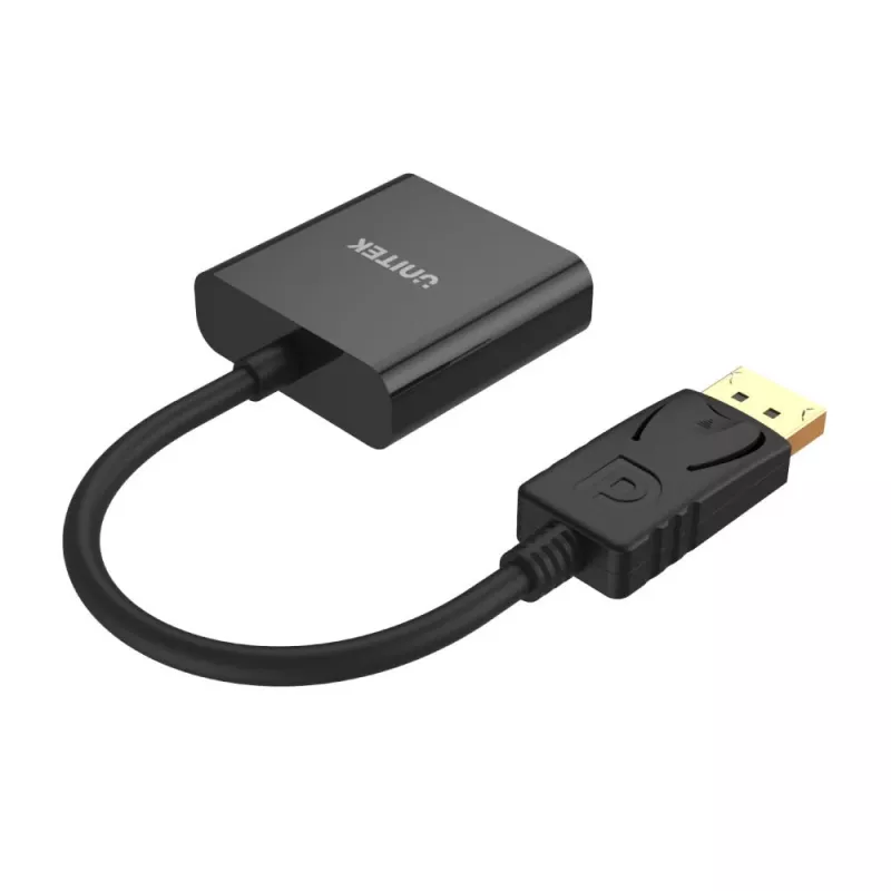 UNITEK Y-5118E DisplayPort-auf-VGA-Adapter Schwarz Stecker