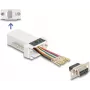 DeLOCK D-Sub 9-Buchse auf RJ45-Buchse Montagesatz weiß VGA RJ-45