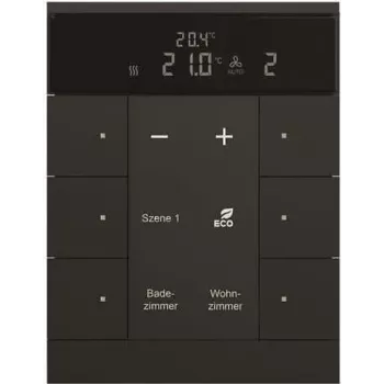 Busch-Jaeger HLK-Gerät 6-fach, BE, schwarz, matt SBR/U6.0.11-885 (2CKA006330A0040)