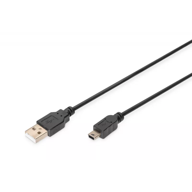 Verbindungskabel USB A / Mini-USB B M/M 1 m schwarz