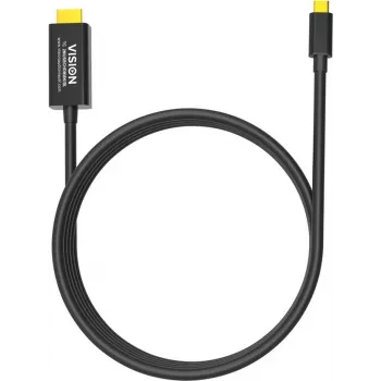 Mobiltelefonkabel Vision TC 2MUSBCHDMI8K/BL Schwarz 2 m USB-C