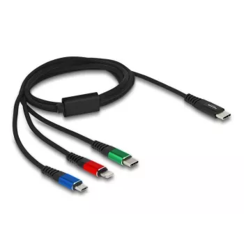 DeLOCK USB-Ladekabel 3-in-1 USB Type-C auf Lightning Micro-USB 1 m