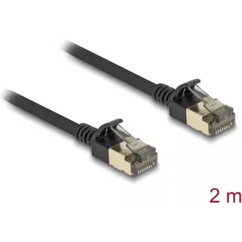 Netzwerkkabel DeLOCK RJ45 Cat.8.1 2m Schwarz
