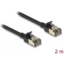 Netzwerkkabel DeLOCK RJ45 Cat.8.1 2m Schwarz
