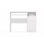 Desk top e shop PORTO Schreibtisch rechts Weiß, rechteckige Spanplattenplatte 985×510×755 mm, 1 Schublade, Tastaturauszug