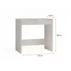 Desk top e shop MARINA 2S schlank KASZMIR — kompakter Schreibtisch mit 2 Schubladen, schmales Profil