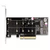 DeLOCK PCI Express x8 Karte auf 2 x interne NVMe M.2 Key M Bifurcation Low Profile