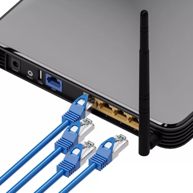 Extralink Cat.6A S/FTP Patch Cord 10m, Copper Netzwerkkabel, 10Gbit/s