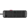 Steckdosenleiste MACLEAN MCE388 B — 2 AC-Steckdosen, 3×USB A, 110–120 V 50/60 Hz, 2500 W, 3 m Kabel, schwarz
