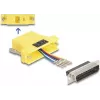 DeLOCK D-Sub 25-polig Stecker auf RJ12 Buchse Montagesatz gelb
