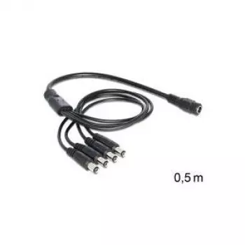 Stromkabel DeLOCK 83287 Schwarz 0,5 m