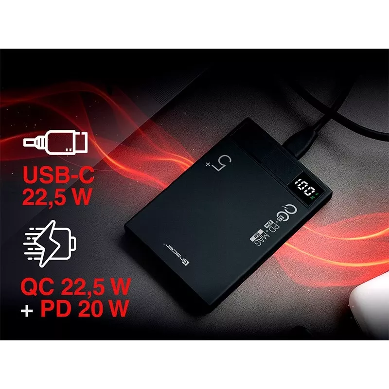 Tracer AirMag1 Lithium Polymer (LiPo) 5000 mAh Wireless Charging Schwarz