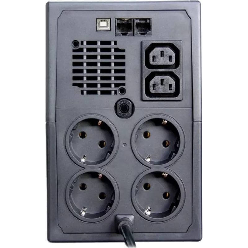 Unterbrechungsfreie Stromversorgung ORVALDI ID2K0CH Line-Interactive 2 kVA / 1200 W, 24 V, 9 Ah Batterien, LCD, USB, kompakt schwarz