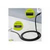 USB-A-auf-Lightning-Kabel GOOBAY 2 m, Textilmantel, 3,3 mm Durchmesser, Space Grau/Silber