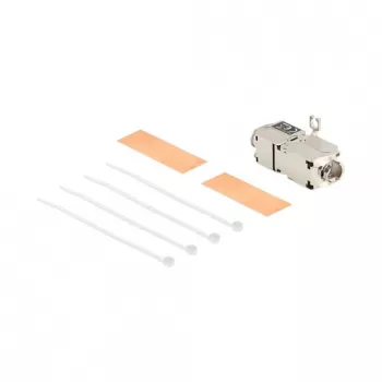 Netzwerkkabel-Koppler DeLOCK 88198 LSA auf LSA Cat.6A STP 31,6 mm Edelstahl
