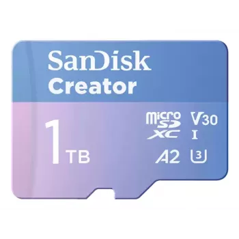 SanDisk Creator MicroSD Speicherkarte 1TB mit hohen Übertragungsgeschwindigkeiten bis zu 190 MB/s