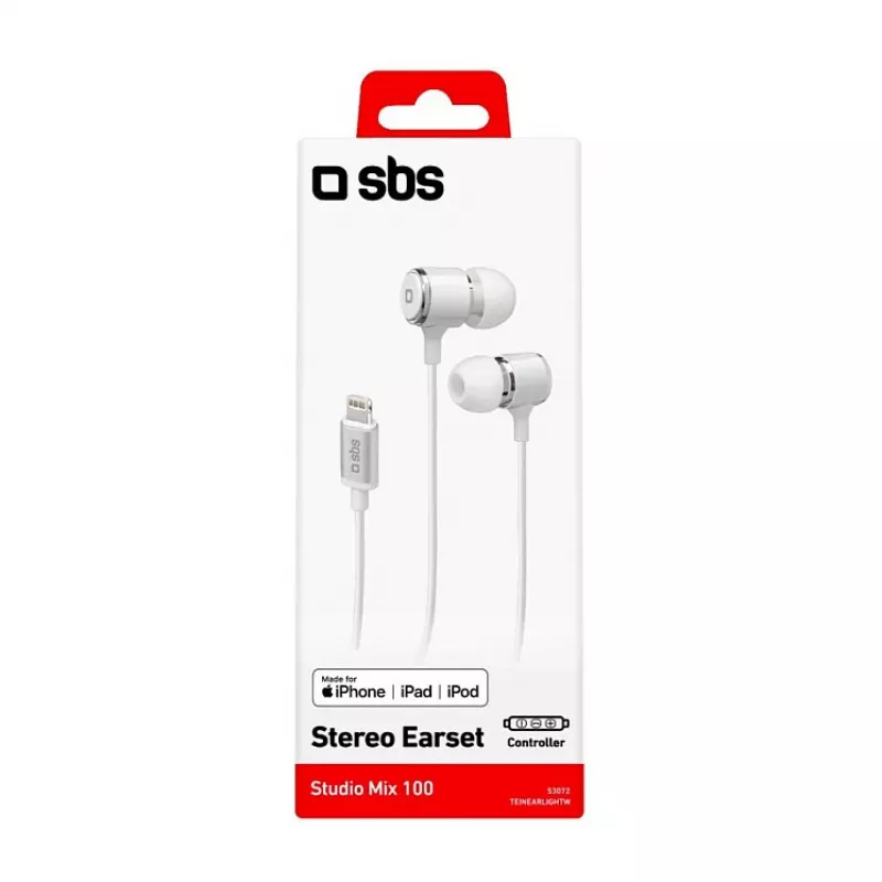SBS TEINEARLIGHTW - Kopfhörer - In-Ear - Anrufe & Musik - Weiß - Knopf - Buttons