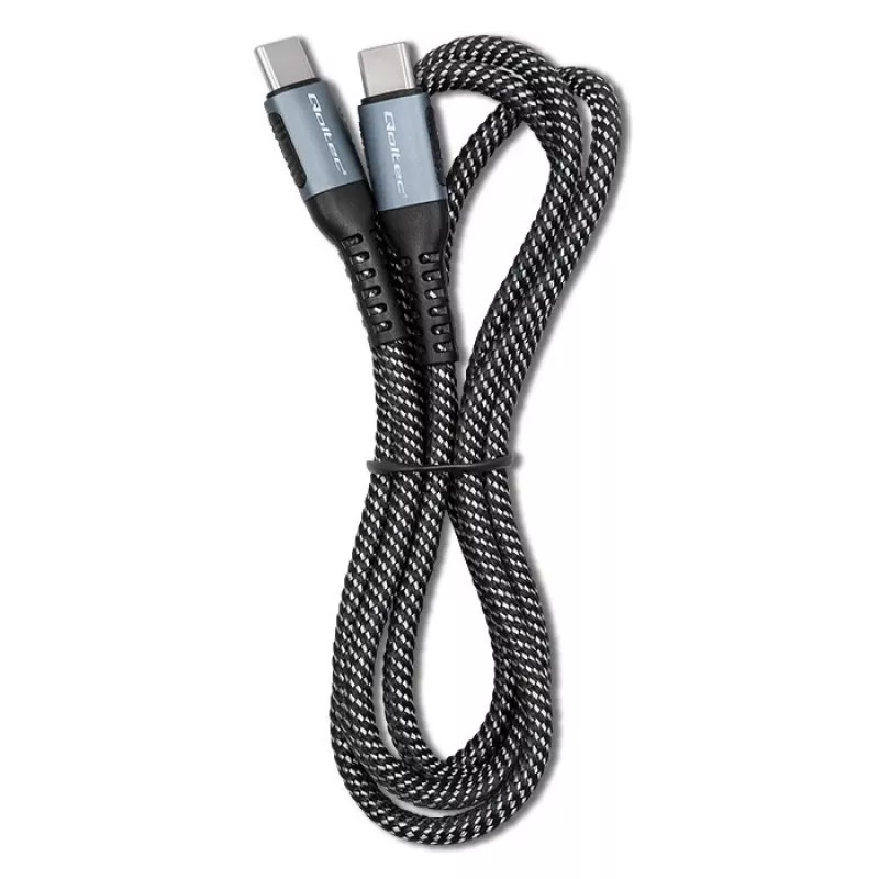 USB-Kabel Qoltec 52358 1,5 m USB-C Schwarz USB 2.0 0,48 Gbit/s