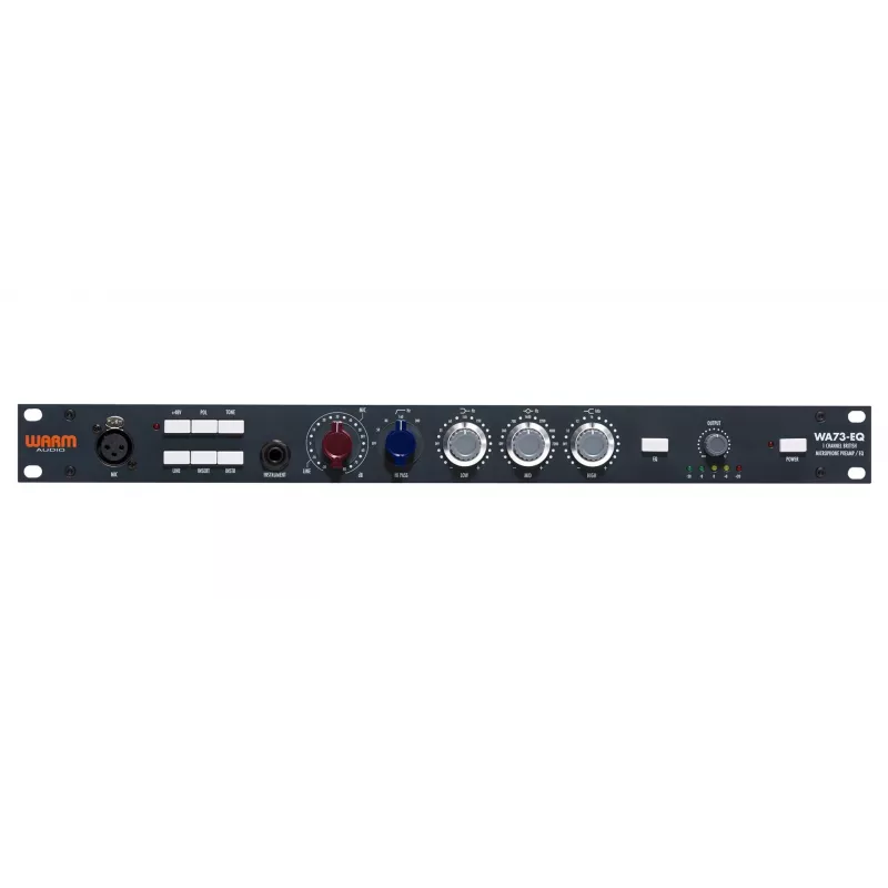 Audiovorverstärker WARM AUDIO WA73-EQ — einkanalig, schwarz, 20–20.000 Hz, 1200 Ω Eingang, 115/230 V
