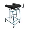 Vierrädriger Stützrollator VITEA CARE VCBK2A mit höhenverstellbarem, faltbarem Stahlrahmen, Bremsen, 4 Gummirädern, max. Belastung 125 kg